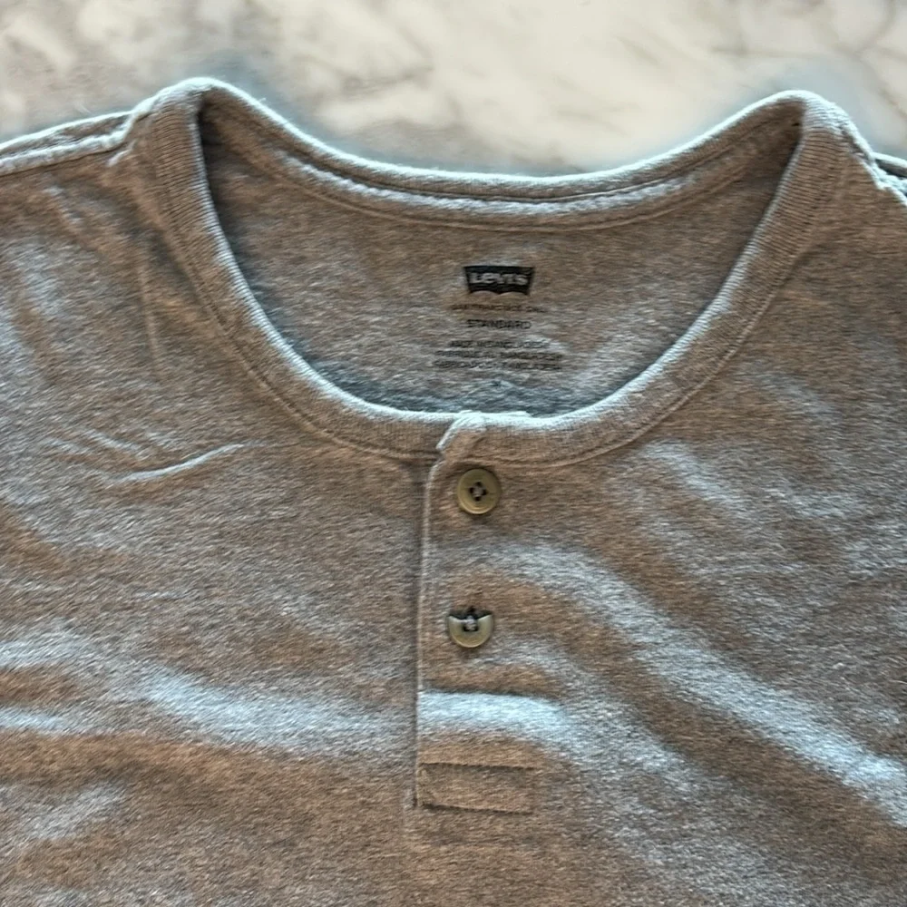 Men's Gray Henley Shirt